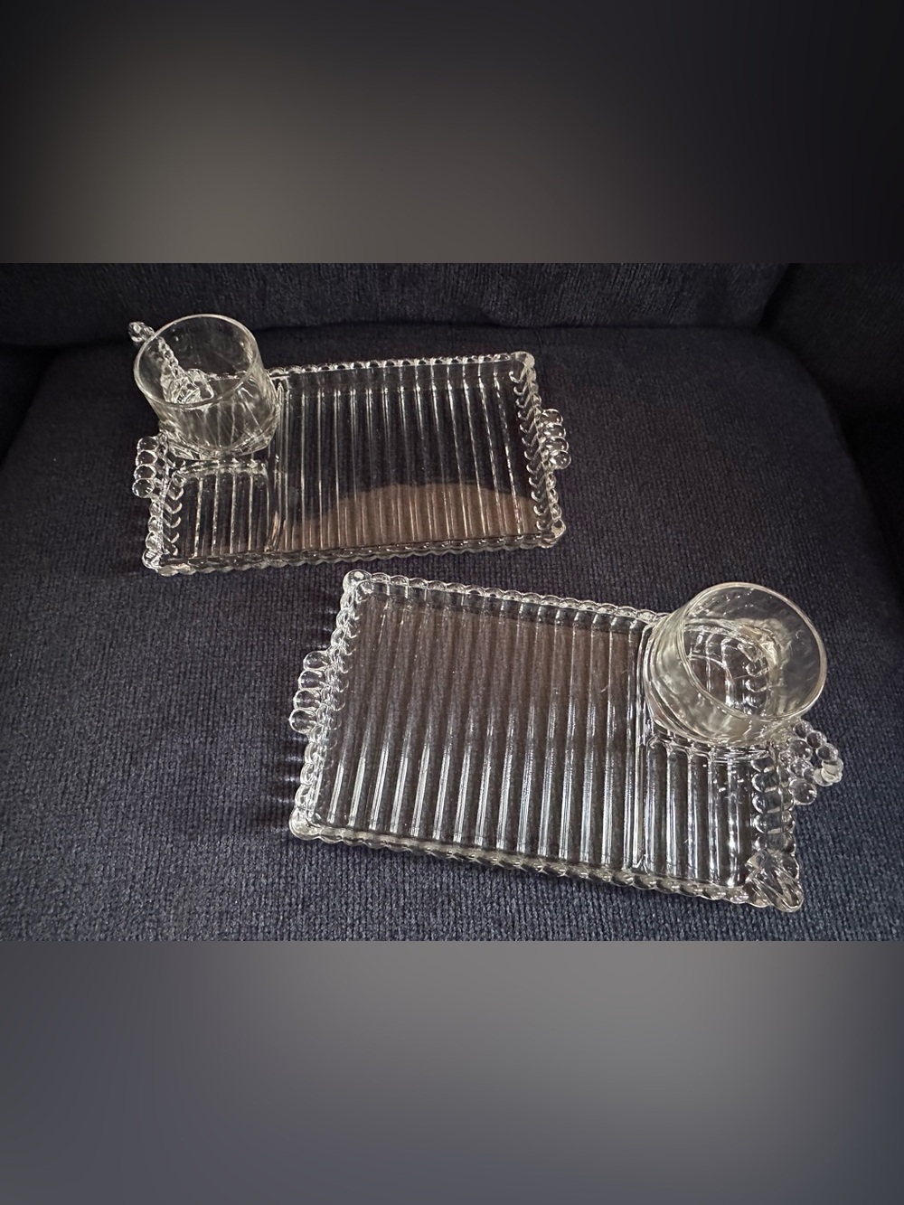 PAIR Vintage “Sip, Snack and Smoke” Serving Trays - BRAND NEW 4 Piece Set